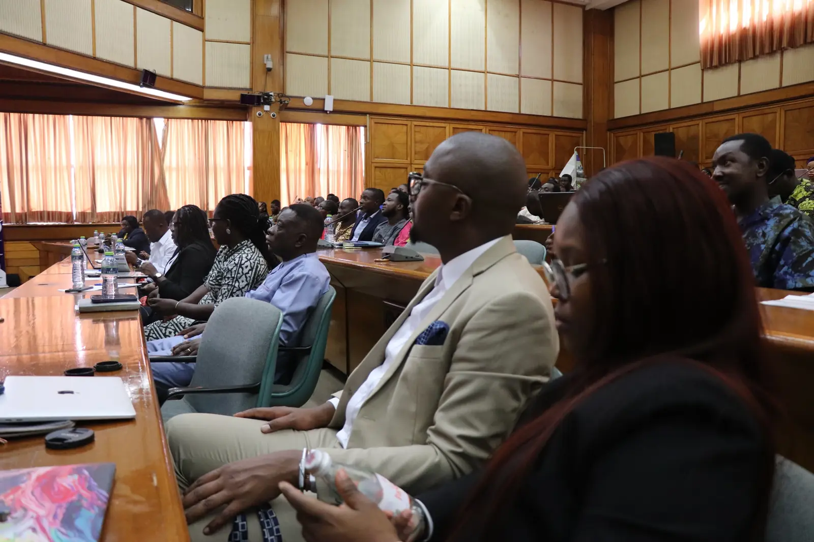 Secretariat team members at the World Bank book launch on Political Economy of M&E in Africa